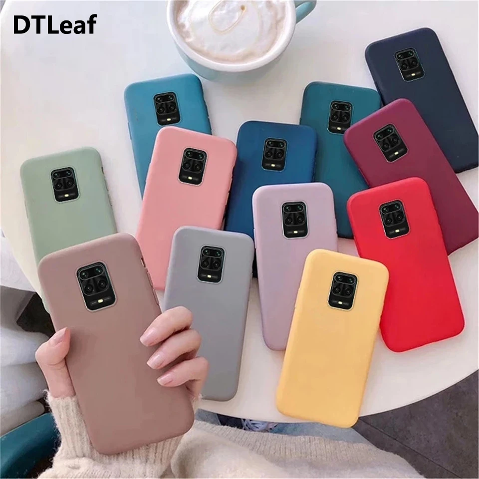 Candy Color Silicone Phone Case for Xiaomi Redmi Note 10 10S 9S 9 Pro Max 8 7 Plus Matte Soft TPU Cover for Redmi 10X 9A 8A 7A