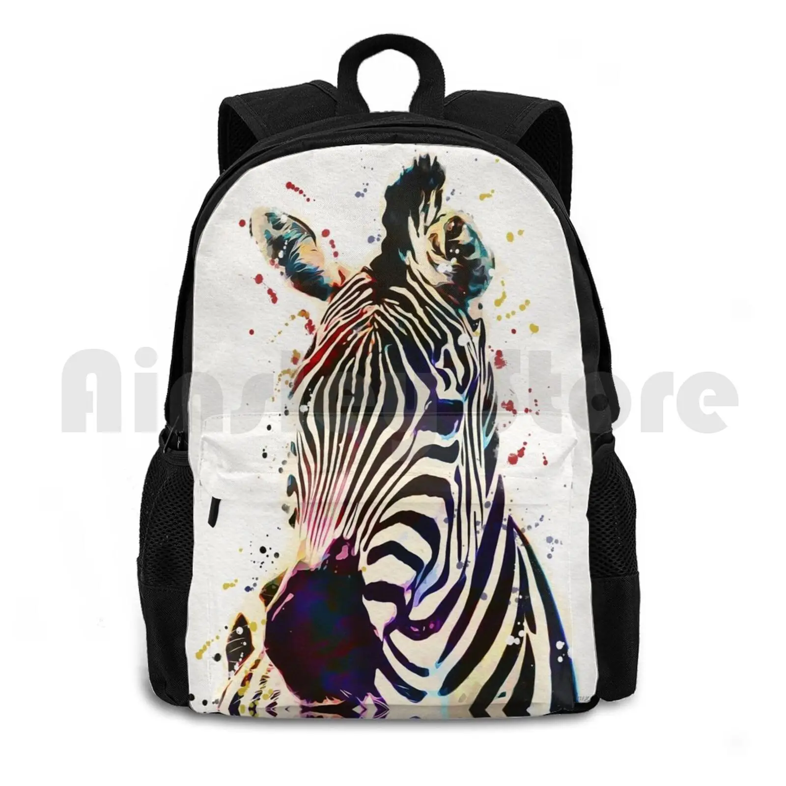 Watercolor Art Outdoor Hiking Backpack Riding Climbing Sports Bag African Africa Safari Prairie Savannah Savanna