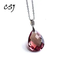 CSJ Pear 18*25 mm Zultanite Pendant Necklace Sterling 925 Silver Created Sultanite Color Change Fine Jewelry Women Wedding gift