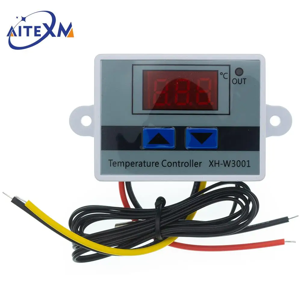 XH-W3001 10A 12V 24V 110V 220V AC Digital LED Temperature Controller For Incubator Cooling Heating Switch Thermostat NTC Sensor