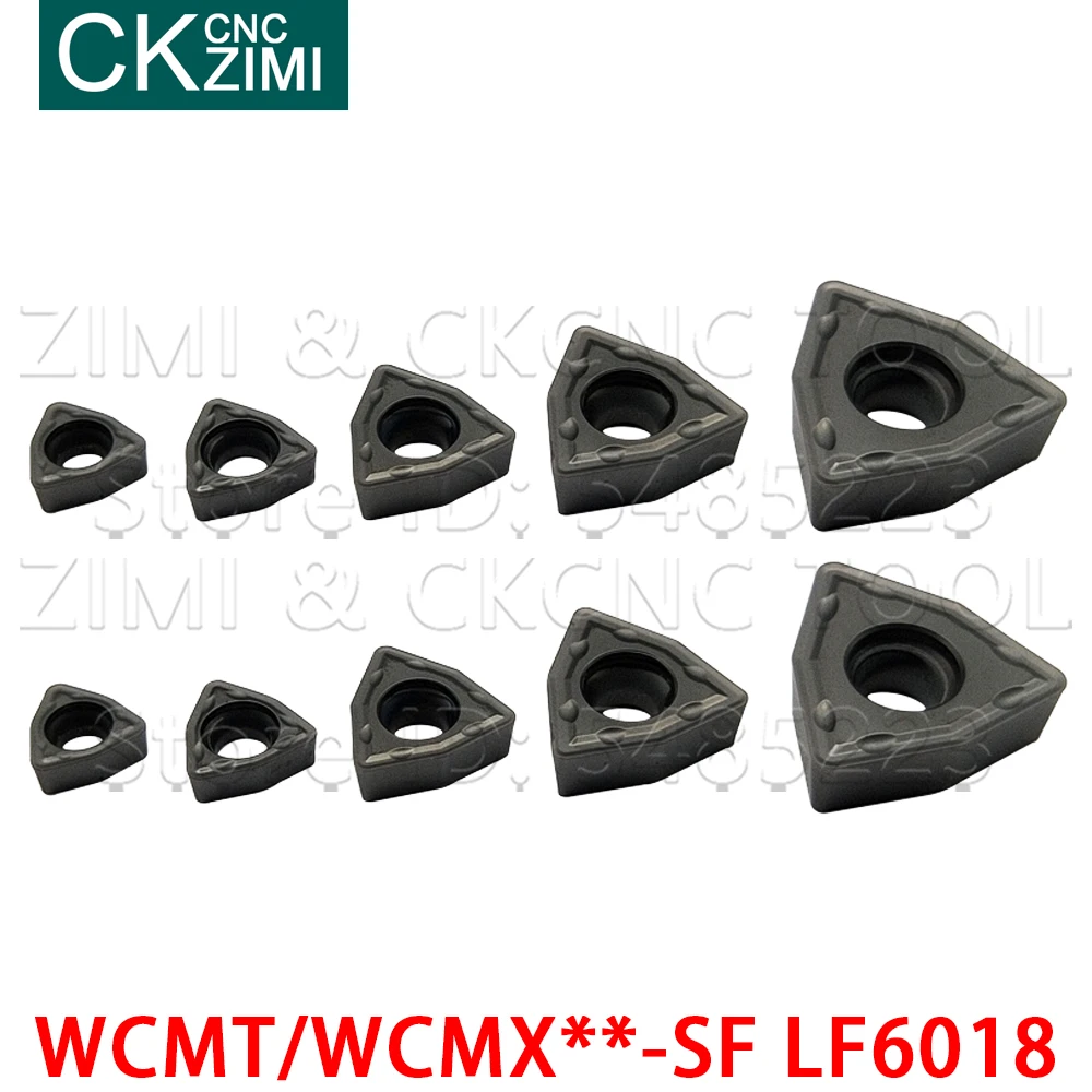 WCMT030208-SF WCMT050308-SF WCMT06T308-SF WCMT080412-SF WCMX040208-SF LF6018 كربيد CNC تحول U الحفر إدراج WCMT WCMX إدراج