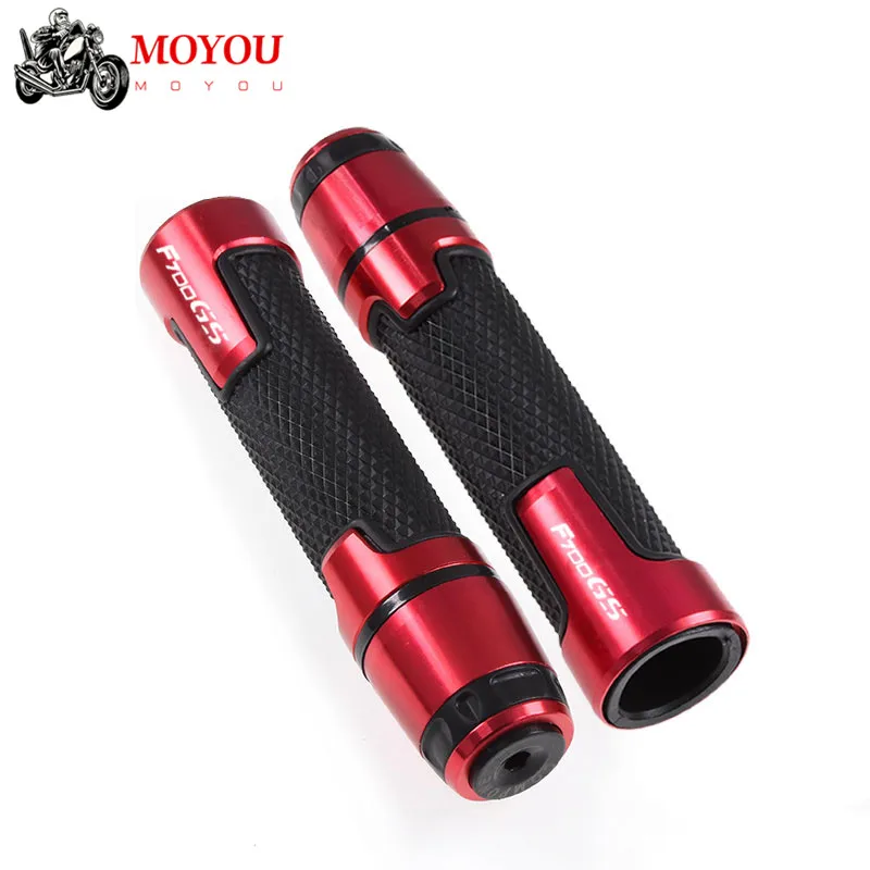 Logotipo f700gs para bmw f700 gs f 700 gs nova motocicleta 7/8 ''22mm botões anti-skid scooter lidar com extremidades apertos barra mão guiador
