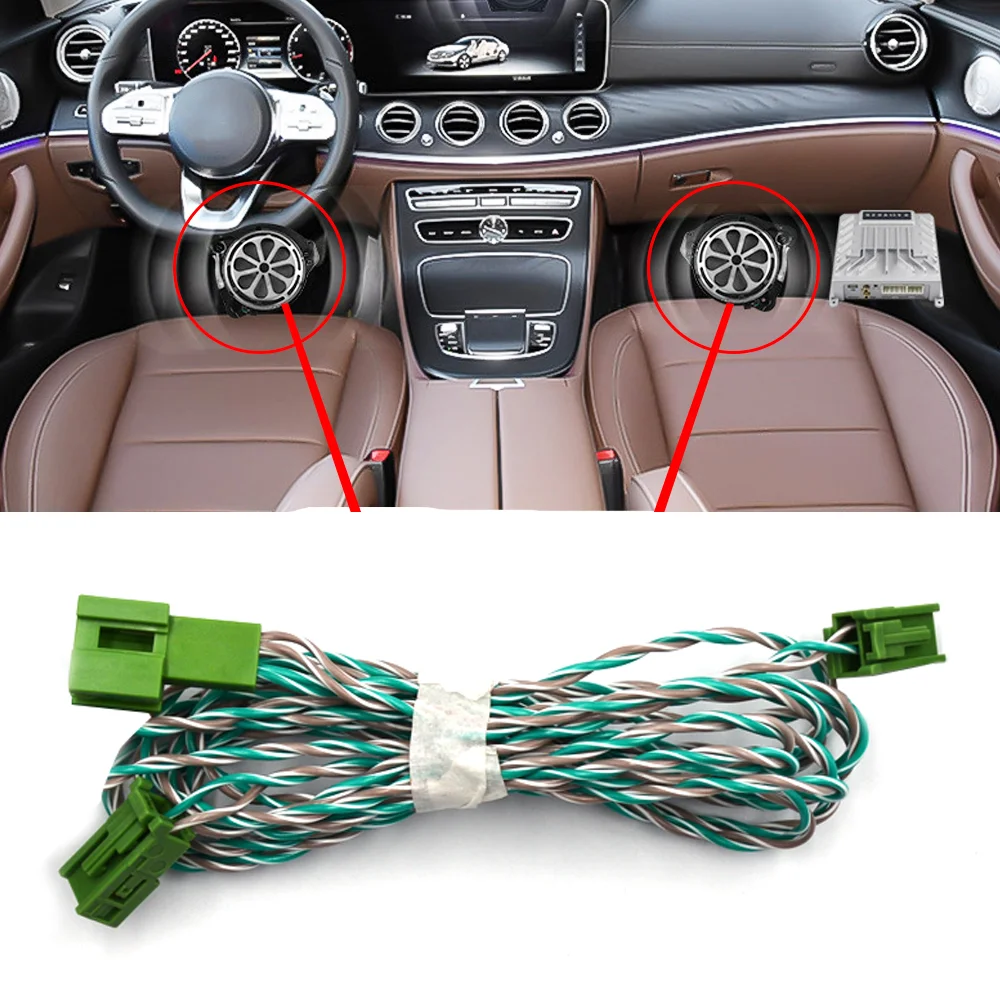 Car Subwoofer Wire For Mercedes W205 W213 W222 Glc Tweeter Splitter Cables Connection Bass Audio Horn Fitting Wiring Under Seat