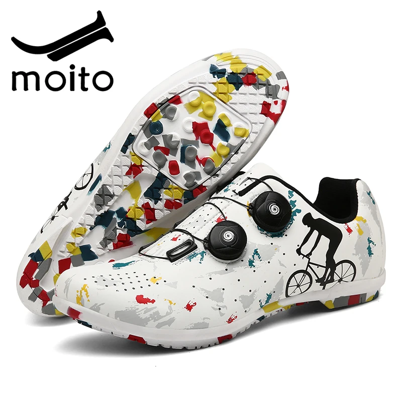 MTB Cycling Shoes men zapatillas ciclismo hombre Self-locking Road bike shoes women Belgium style Cleats Bicycle Sneaker new