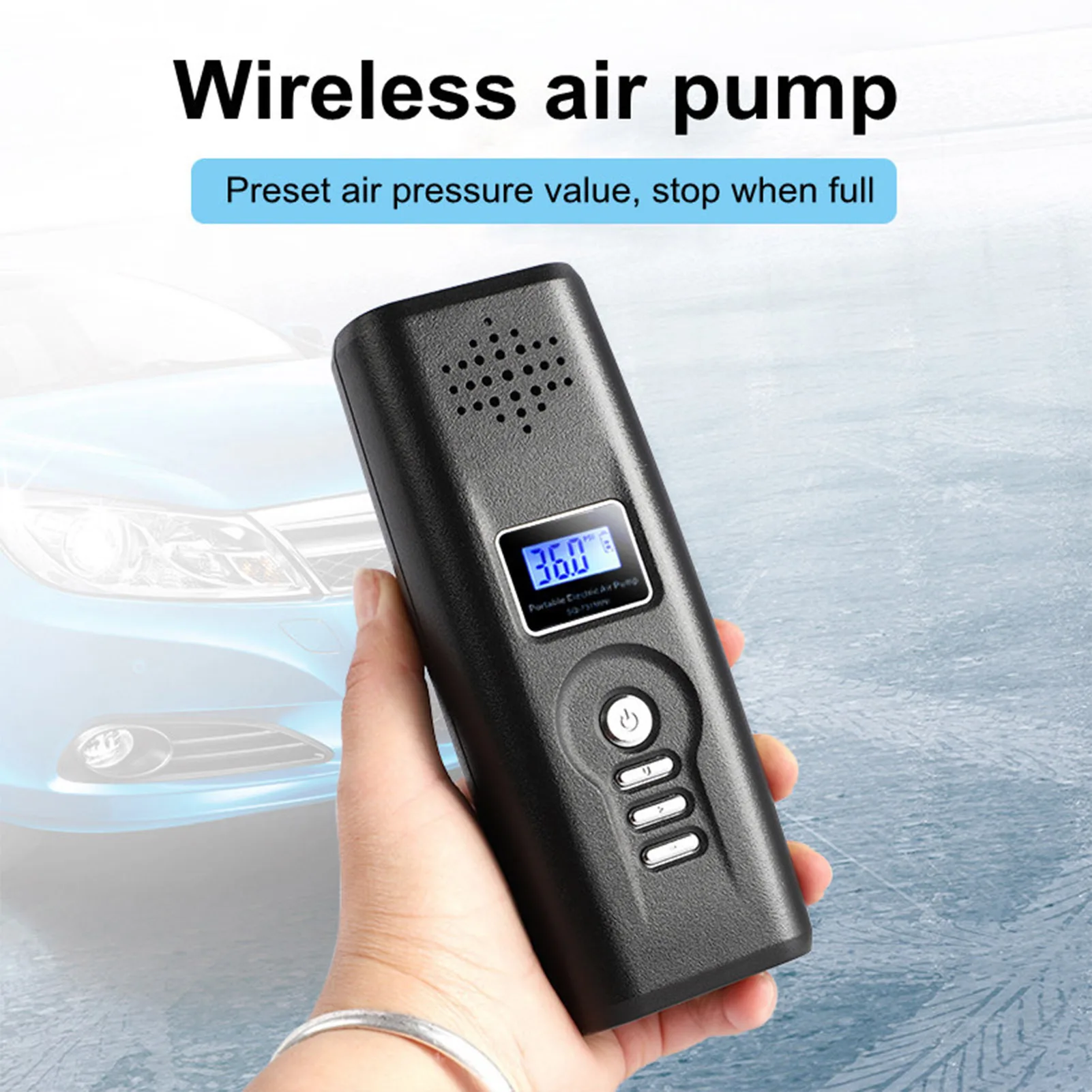 Car Air Compressor 140PSI Portable Auto Inflation Wireless Tire Inflator Bicycle Air Pump For Car Motorcycle Electric Inflator