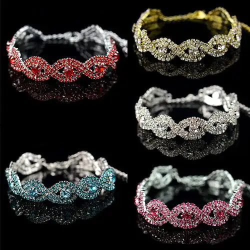 Women's Luxury Spiral Rhinestone Bangle Wedding Party Bracelet Jewelry Gift Bohemian Handmade Vintage Bangles For Ladies