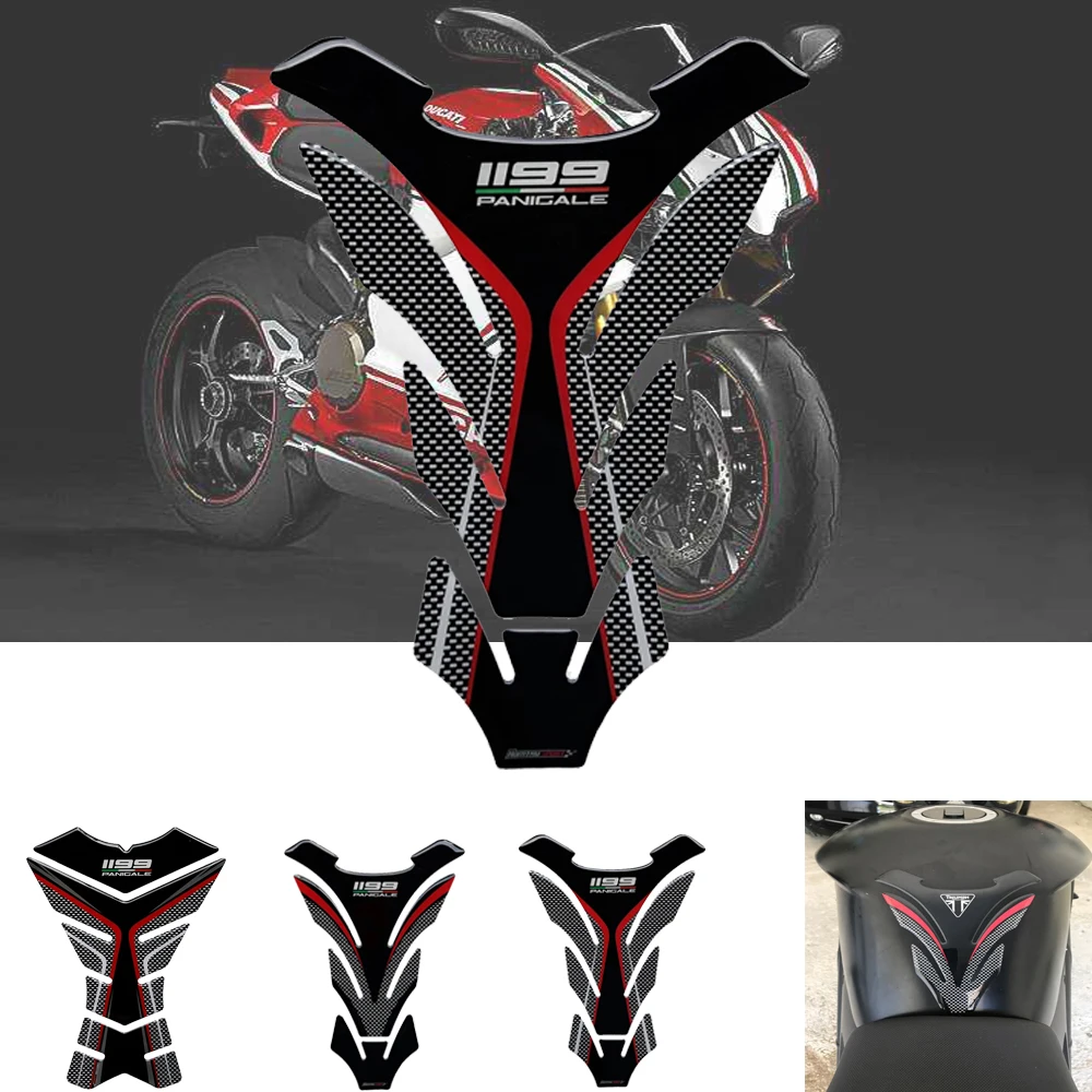 

3D Motorcycle Tank Pad Protector Case forDucati 1199 Panigale R S Resin Sticker for 1199 tankpad