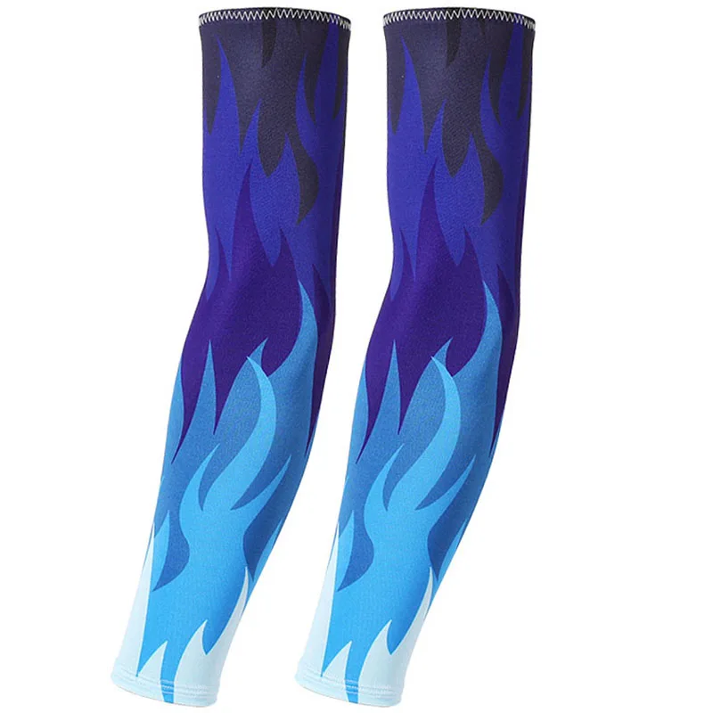 أكمام ذراع لتدفئة ذراع الدراجات بنمط الثعبان، أكمام ذراع رياضية من الحرير الجليدي، واقيات ذراع ركوب الدراجات، أغطية أكمام الصيد، أكمام الوشم