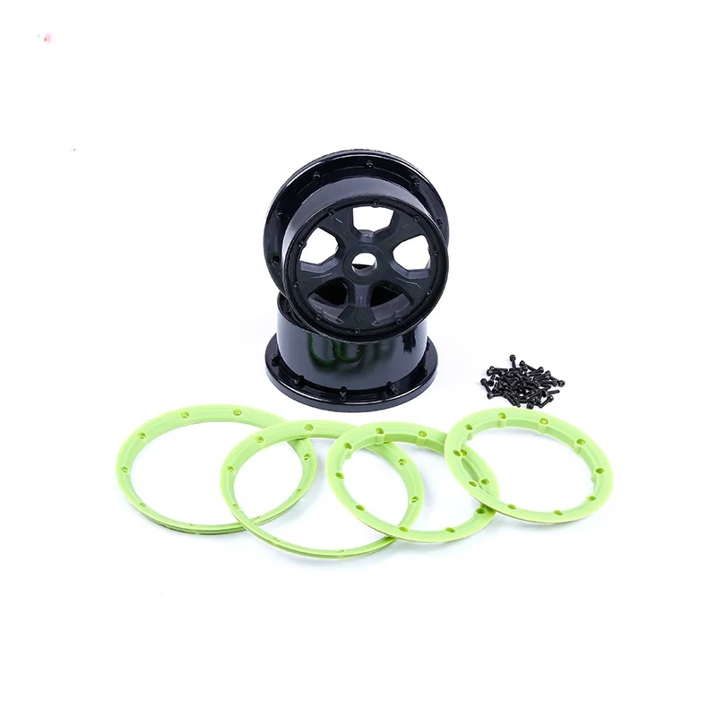 

Plastic Wheel Hub and Beadlocks Rim Set for 1/5 Losi 5ive-t Rofun Rovan Km X2 LT SLT Baja 4wb DDT FID TRUCK Rc Car Parts