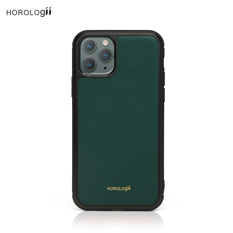 Horologii CUSTOM INITIALS FREE Phone Bumper Case for Iphone 17 16 12 Pro Max 13 14 15 Cover Italian Leather Epsom Dropship