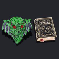 SG Howard Phillips Lovecraft Cthulhu Mythos Brooches Necronomicon The Call Of Cthulhu Badge Lapel Pins Bag Cloth Fans Gift