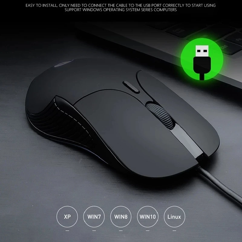 Игровая компьютерная мышь INPHIC PB1, 6 клавиш, 4800 DPI