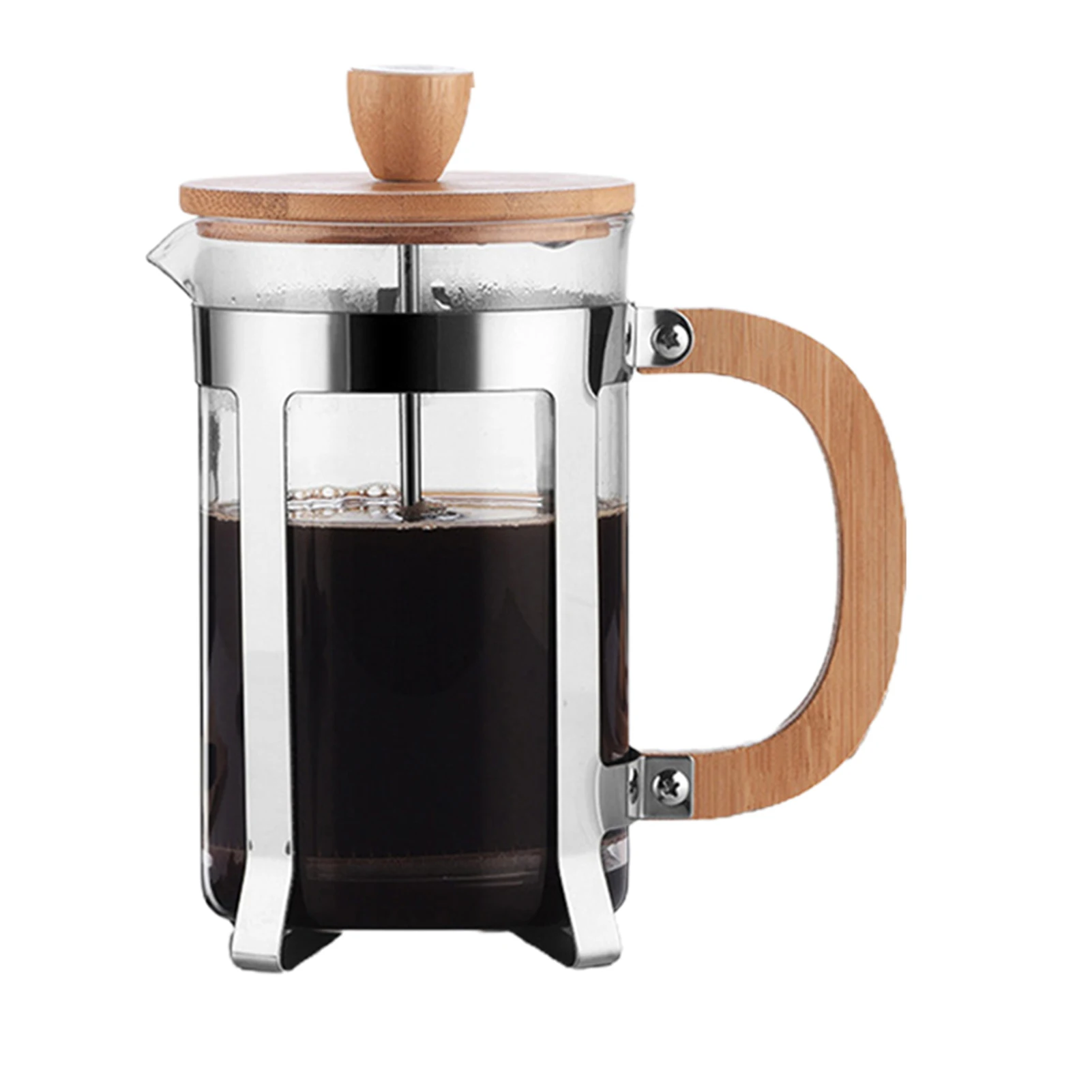 

French Press Coffee Maker & Large Capacity Manual Heat Resistant Stainless Steel Glass Transparent Manual Coffee Tea Percolator