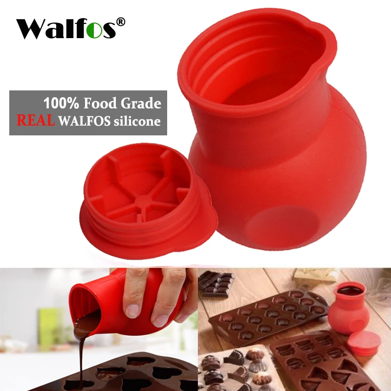 Walfos Practical Silicone Chocolate Melting Pot Butter Heat Milk Pourer Jug Mould Butter Sauce Milk Baking Pouring