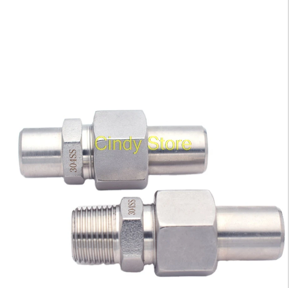 

1PC 304Stainless Steel Butt Welding Male Thread Union Soldering/Welding Straight In 1/4" 3/8" 1/2" 3/4" Double 10 12 14 16