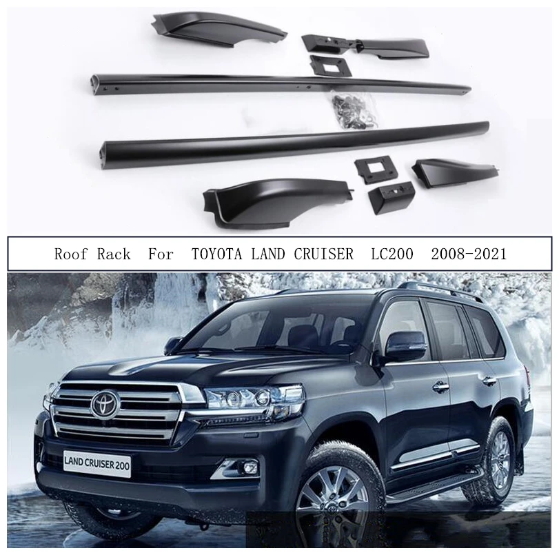 

Roof Rack For TOYOTA LAND CRUISER LC200 2008-2021 Aluminum Alloy Rails Bar Luggage Carrier Bars top bar Racks Rail Boxes