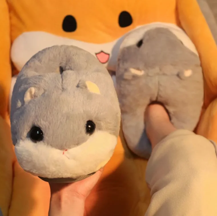 Girl's Warm Plush Home Slides Women Funny Cartoon Animals Cotton Shoes Unisex One Size Ladies/Male House Stuffed Snug Slippers