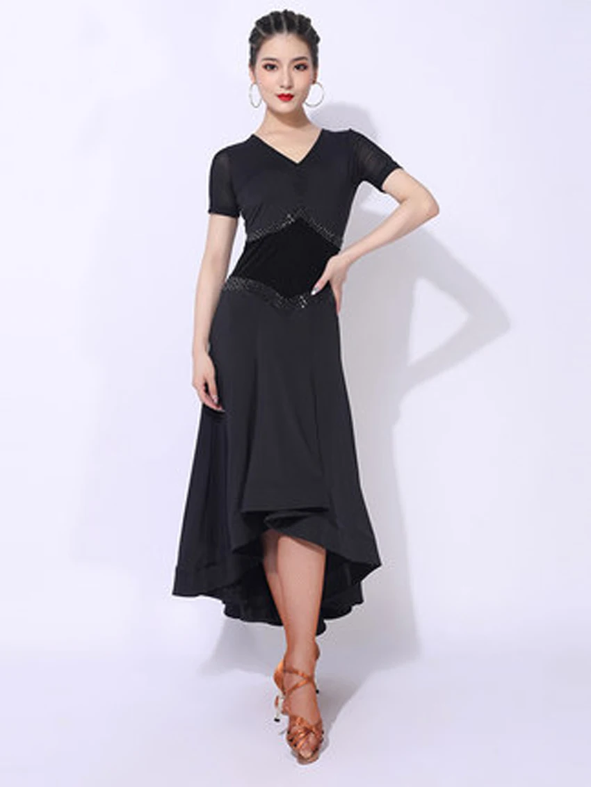 

Modern dance skirt new ballroom dance skirt performance dance skirt summer ballroom dance dress waltz competition skirt