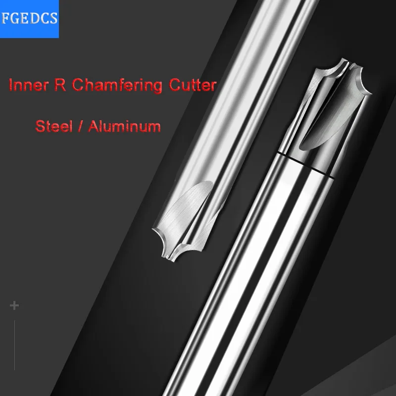 Carbide Tungsten Steel Inner R Milling Cutter Arc R Angle Aluminum End Mill/Coating Chamfering Reverse R Cutter R0.3-R6 2/4Flute