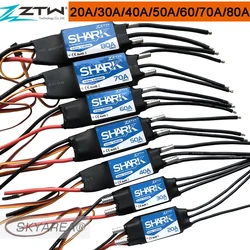 ZTW Shark Dual Way 20A 30A 40A 50A 60A 70A 80A BEC Waterproof Brushless ESC  For RC Boat With Water-Cooling