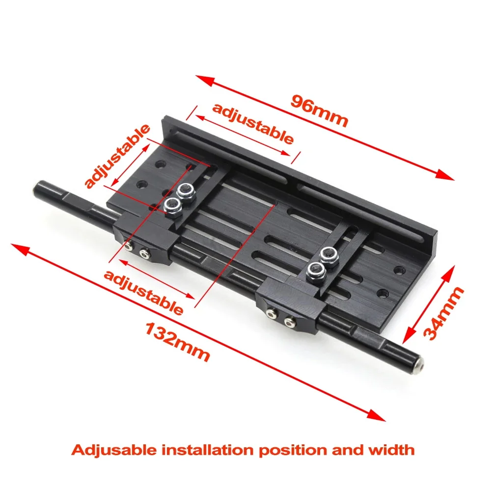 2Pcs Metal Rock Sliders Adjustable Pedal Side Step Board for 1/10 RC Crawler Axial SCX10 TRX4 RGT 86100 TF2 Upgrade Parts