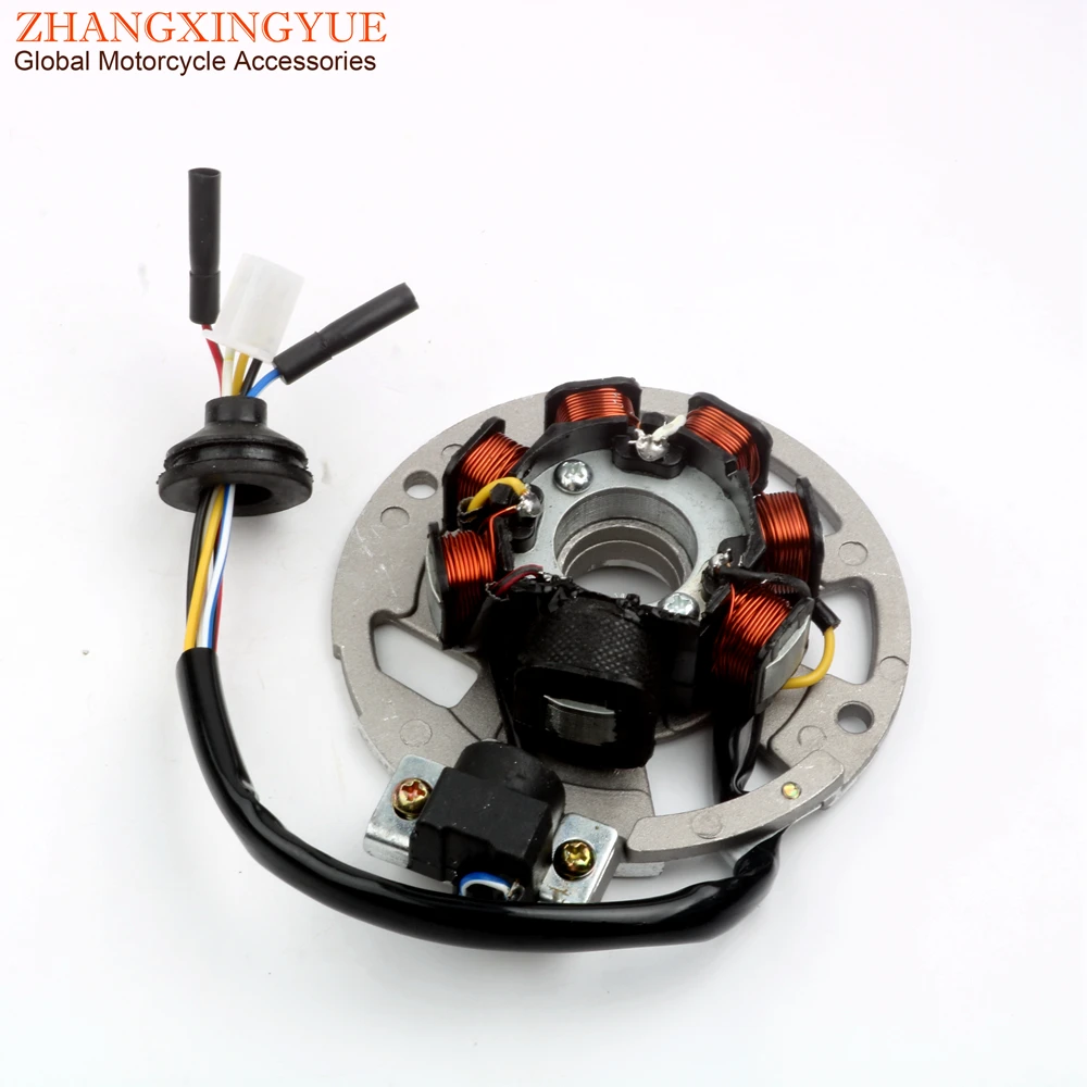 7 coil 6 wire Scooter Coil Magneto Stator for Keeway Hacker Hurricane 50 Matrix SP Pixel RY6 RY8 Swan 50cc 2009 2-stroke