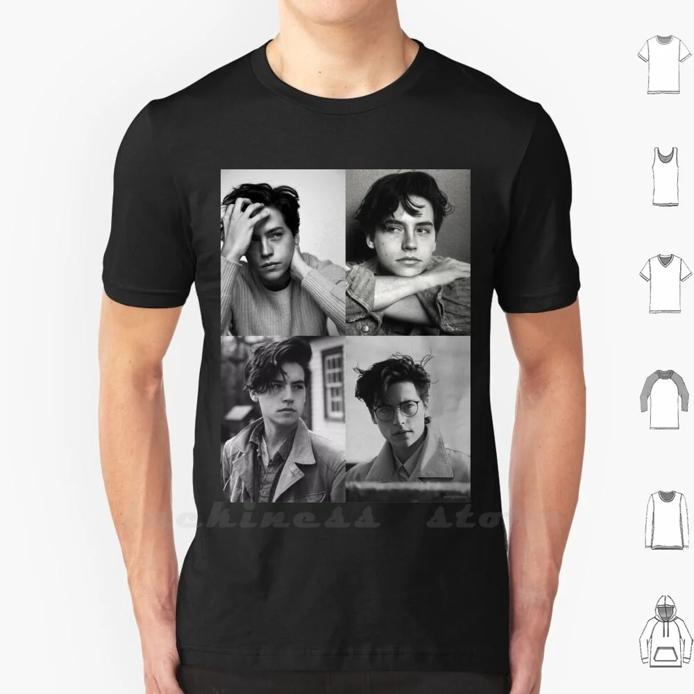 Camiseta de Cole Sprouse Collage B & W, talla grande Riverdale Cw, Anor Comics, Anor, Andrews, Kj, Apa, Lili, Reinhart, Jughead Jones, Cole