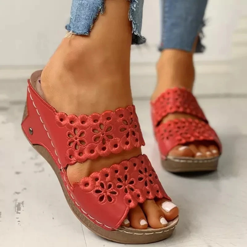 Women's sandal Wedge women shoes Summer Beach Sandal Women Fashion Gladiator Flat shoes gladiator sandal women Sandalias mujer