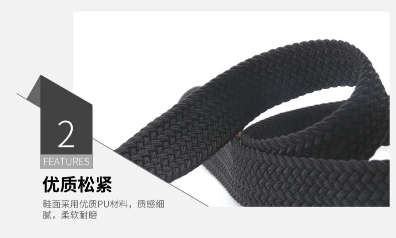 2020 neue Design Männer Gürtel Elastische Gewebe 3,3 CM Breite Blau Schwarz Braun Luxus Geschenk Mädchen Passenden Jeans Zubehör 90CM-135CM – Detail 12