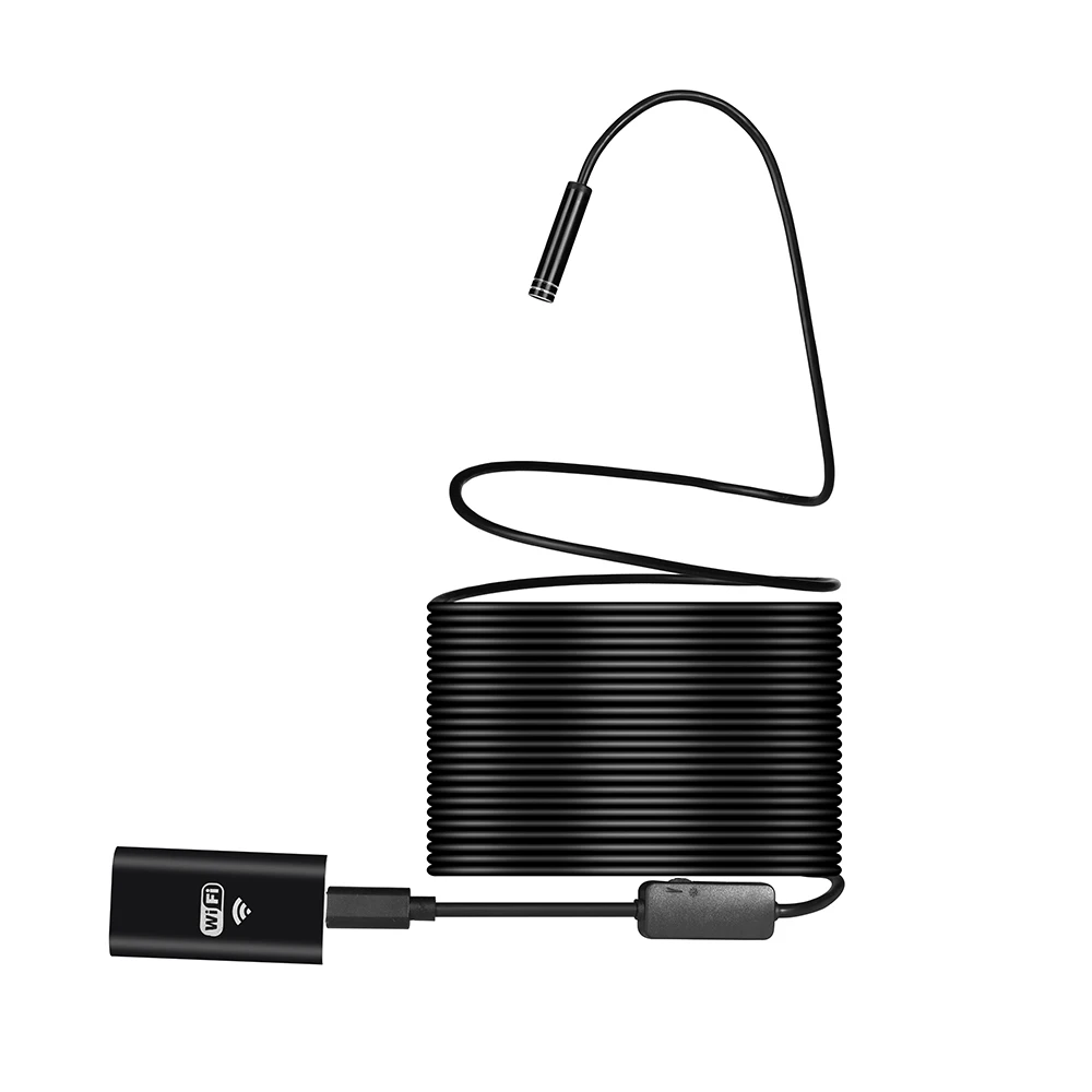 Wifi inspection camera 2M/5M/10M 8mm Lens 2MP 720P Soft USB Flexible  Wire Android IOS PC 8LED Inspection Endoscope Camera