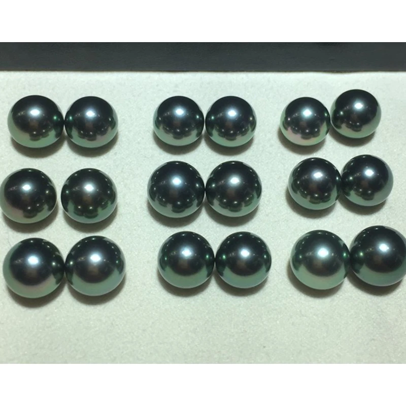 MADALENA SARARA 10-10.5mm Saltwater Pearl Tihitian Pearl Loose Bead High Quality Perfect Round Black Pearl Fine Luster Brightnes