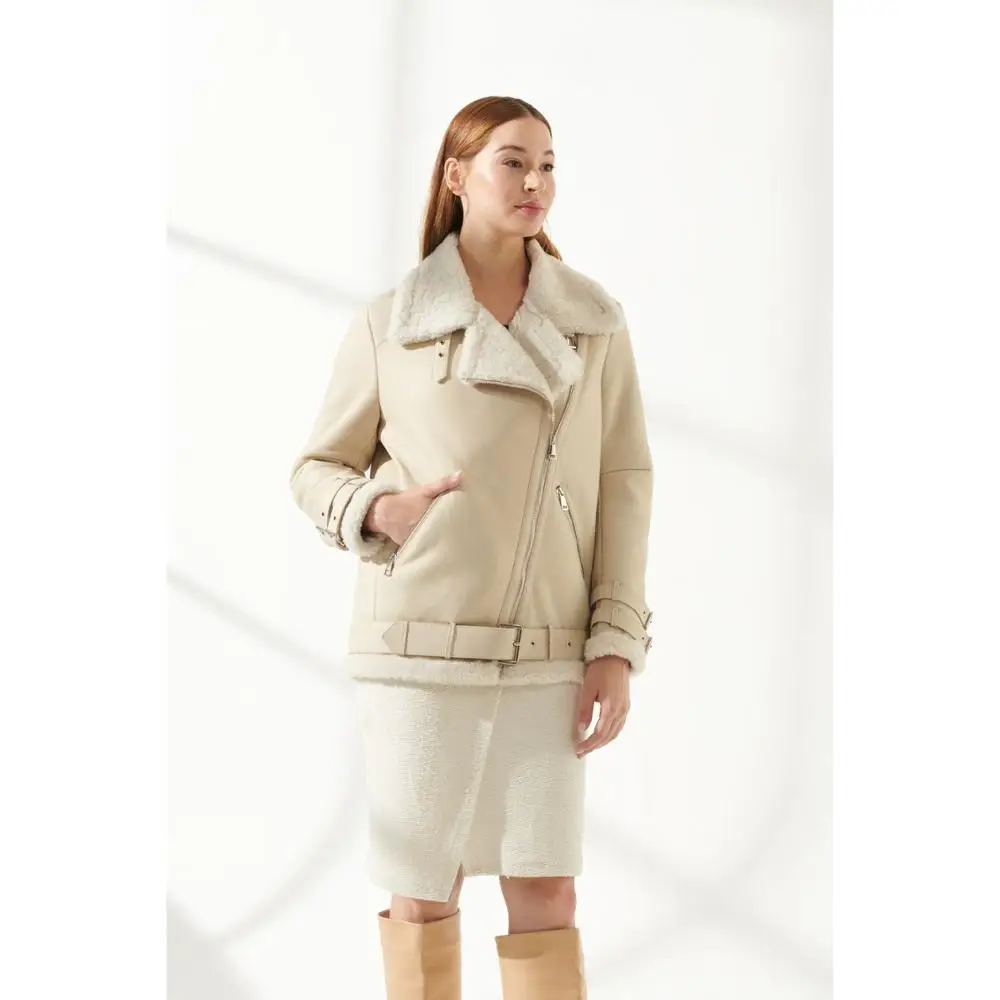 Abrigo de piel de lana para mujer, abrigo de piel de oveja auténtica de talla grande, mantiene el calor, nuevo diseño, Parka de moda, Invierno grueso