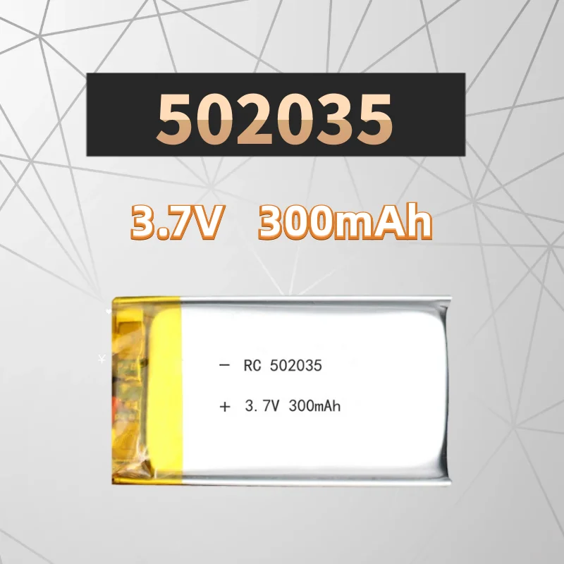 

Новинка 502035, 3,7 в, 300 мАч, литиевая полимерная батарея, устройство для чтения, устройство записи, зажигалка, контейнер с вентилятором, батарея