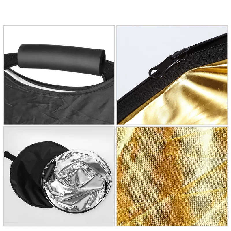 5in1 Reflector Photography 100x150CM Light Reflector Portable Camera Light Reflector with Handle Case reflector for Photography