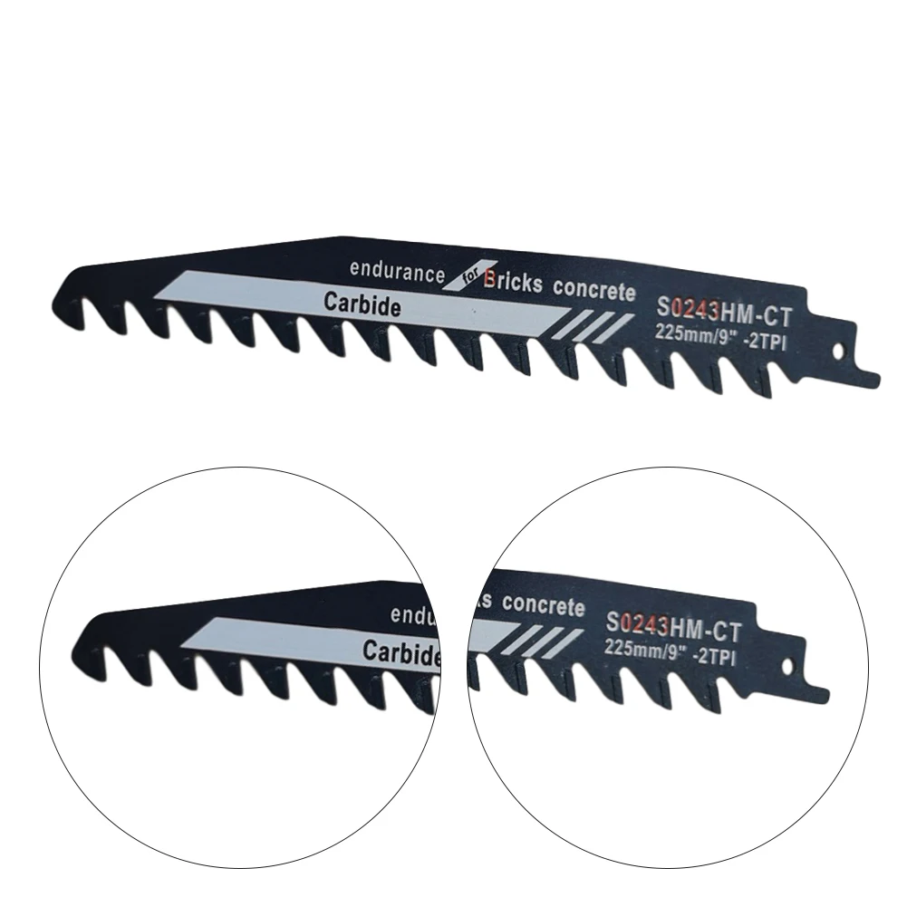 1pc 225mm Jigsaw Saber Saws Blade S0243 Demolition Masonry Reciprocating Saw Blade For Wood Cutting Brick Stone Alloy Steel