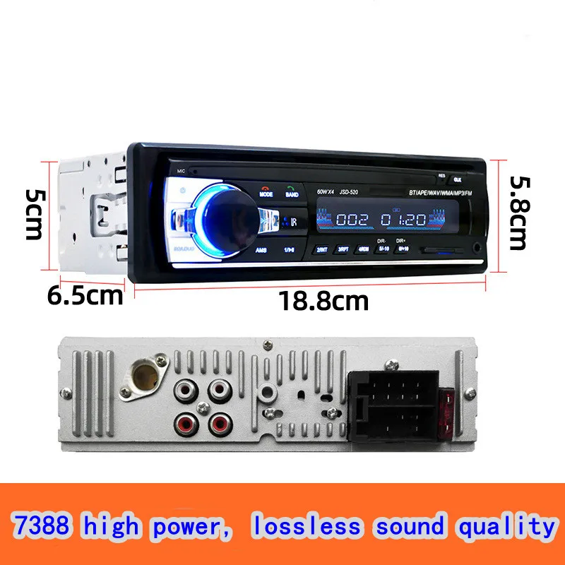 1 DIN car radio car audio FM Bluetooth MP3 audio player Bluetooth mobile handsfree USB / SD car stereo radio instrument panel au