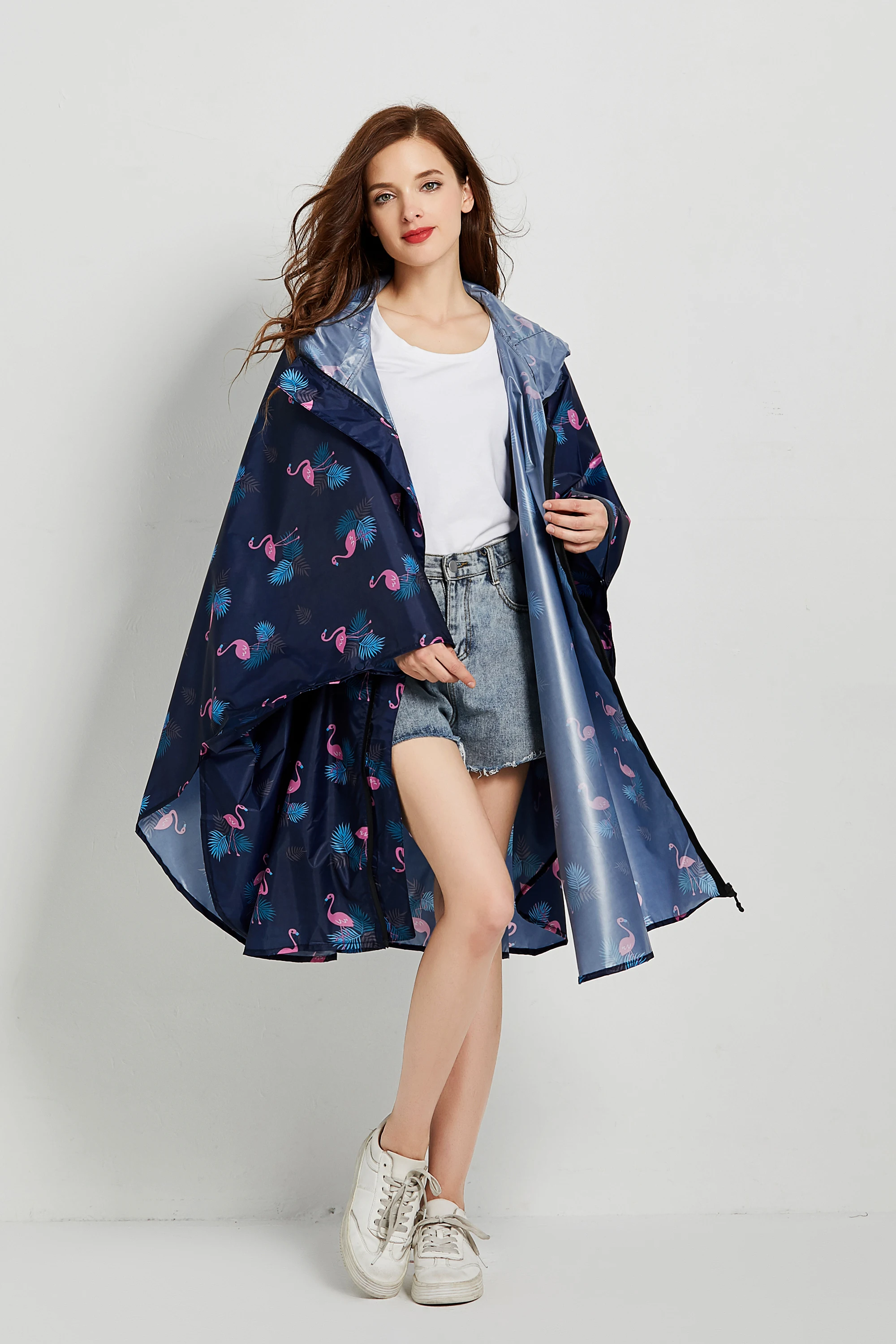 Fashion Rain Cover Long Raincoat Women Adult Cloak Raincoat Men s And Women s Thin Travel Portable Poncho