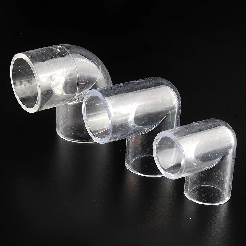 

5pcs 16/20/25mm Acrylic Transparent Equal Elbow Connector Garden Irrigation Fish Tank 90 Degree Elbow Joint Pipework Adapter