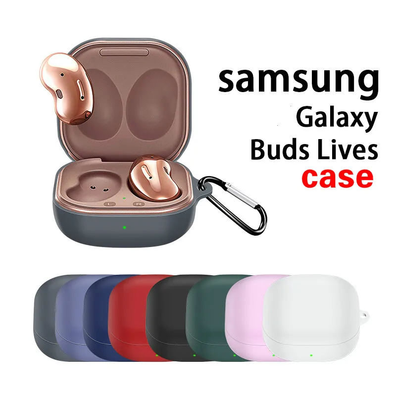 

Silicone Earphone Case for Samsung Galaxy Buds Live Wireless Headset Shockproof Soft Protective Headphone Cover Shell