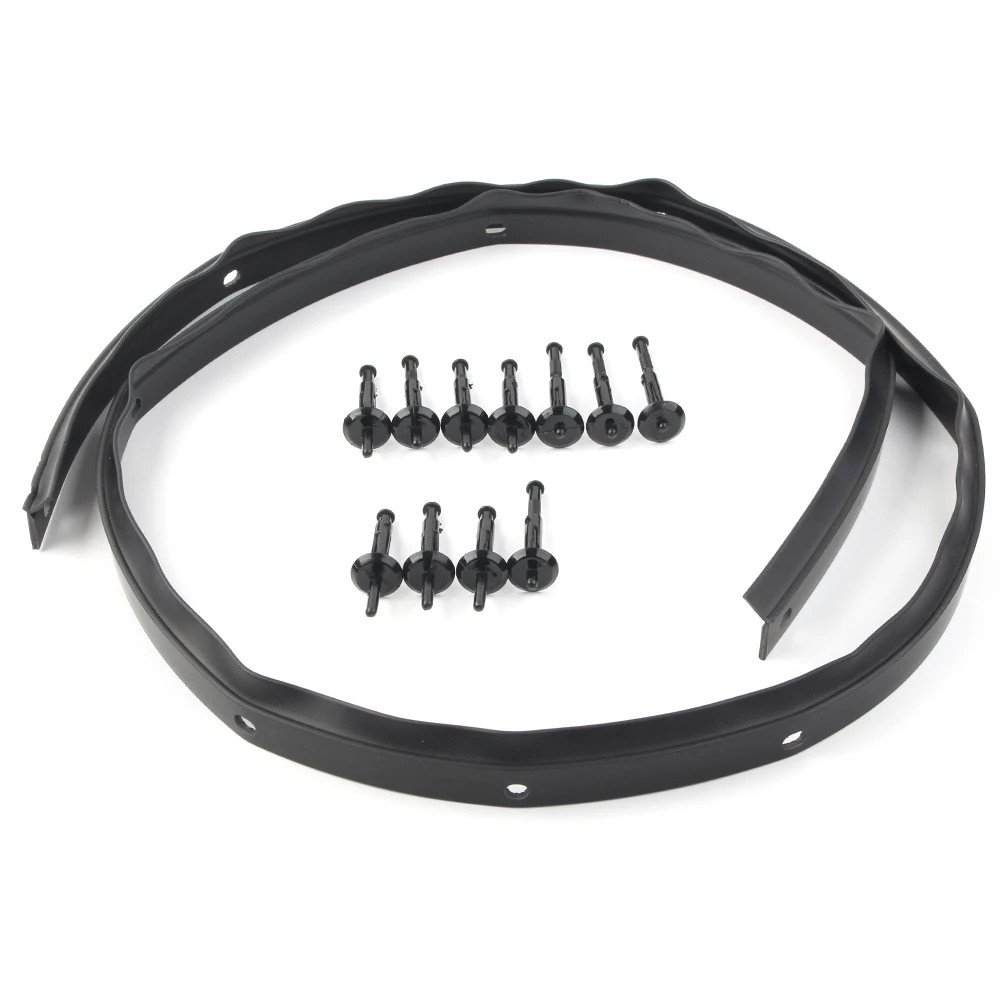 Rubber Car Front Fascia Bumper Hood Seal & Rivets For 2008-2019 Dodge Challenger 68051392AB 68051392AA