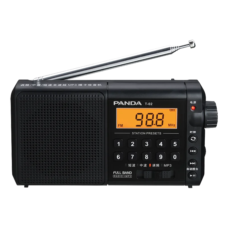 

PANDA Portable DSP Retro Radio FM AM SW-Sensitive SDR Receiver,LCD Display-News,Weather,Music,Match Vintage Radio Elderly Gift