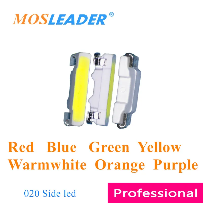 

Mosleader 4000pcs SMD LED 020 Side led 3806 Red Blue Green Yellow Warmwhite Orange Purple 3.8*0.6 Side Light emitting diodes