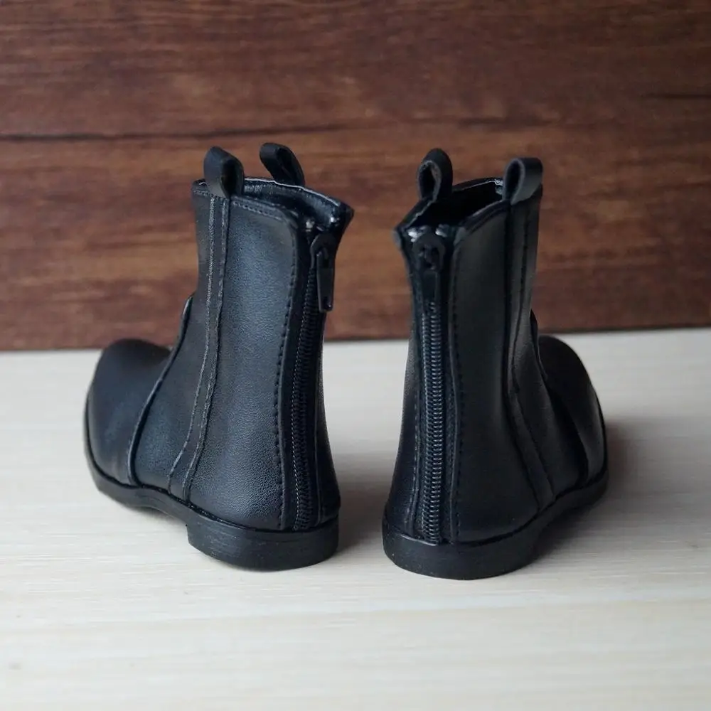 BJD Black Boots Shoes Flats Synthetic Leather For 70cm+ Tall Strong Uncle Male  SOOM EID DK DD Doll Free Shipping