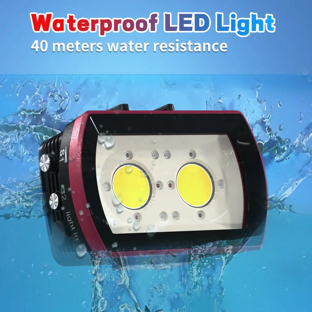 Imagem -03 - Seafrogs 3500lm 40m à Prova Impermeável Água Câmera Led Foto Luz de Preenchimento Vídeo Lâmpada Subaquática Mergulho Fotografia Iluminação