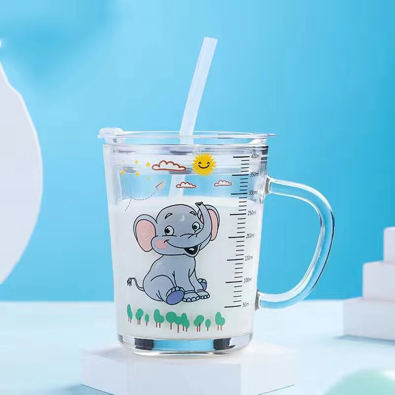 Disney Dumbo Minnie Cartoon milk cups With straw kids snow White Sport Bottles girls Princess  Juice cup