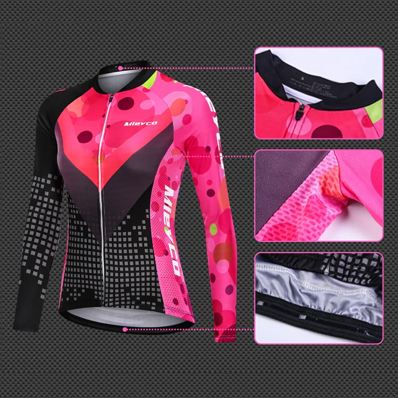 Bike Woman Clothing Road Bike Suit Mtb Cycling Jersey Set Women\'s Mountain Bike Cycling Bib Pants Jumpsuit Long Sleeve Vtt Cloth