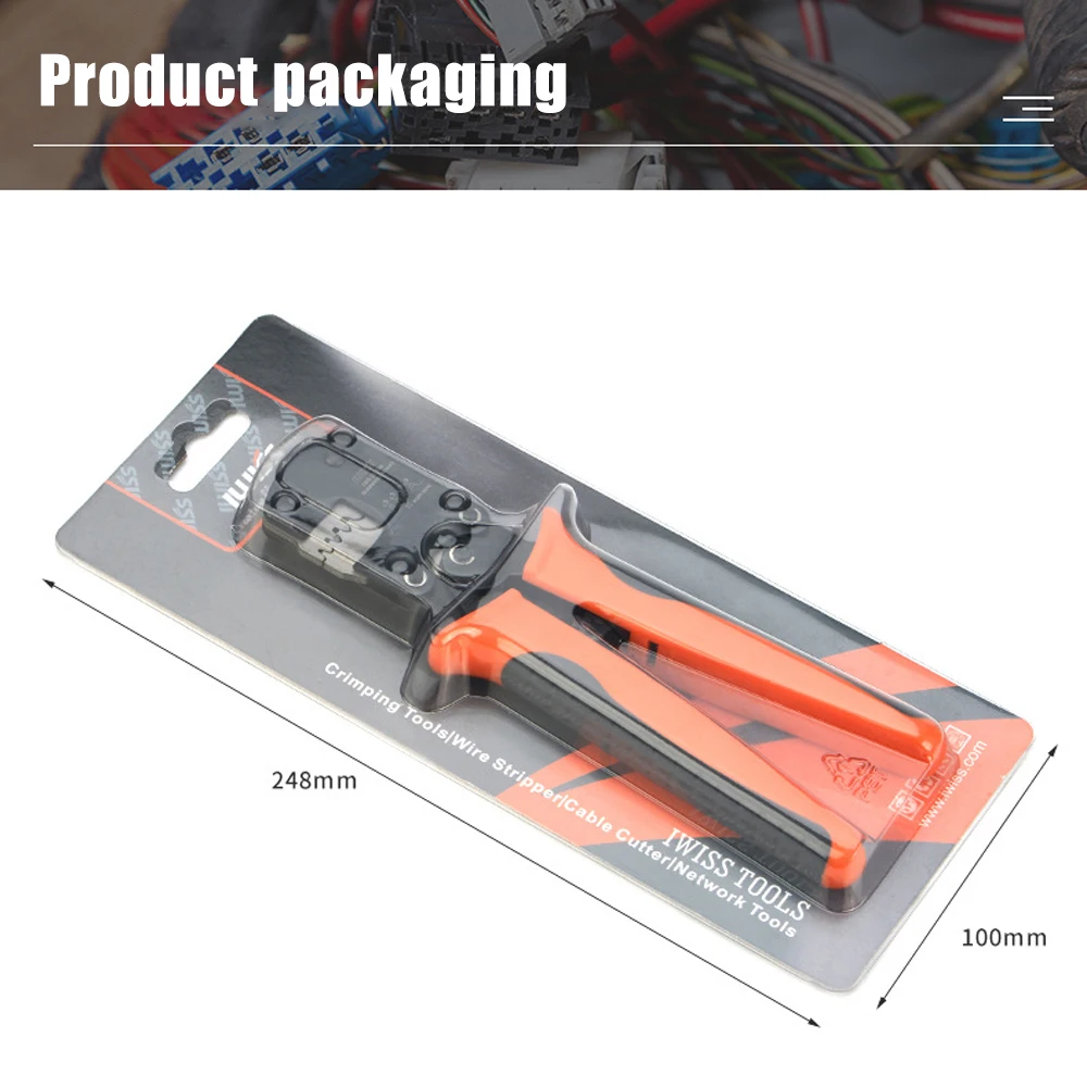 IWS-3220M Ratchet Crimping Plier 0.08-0.5mm² AWG32-20 Hand Crimper Tools for Narrow-pitch Connector Pins Crimp Range