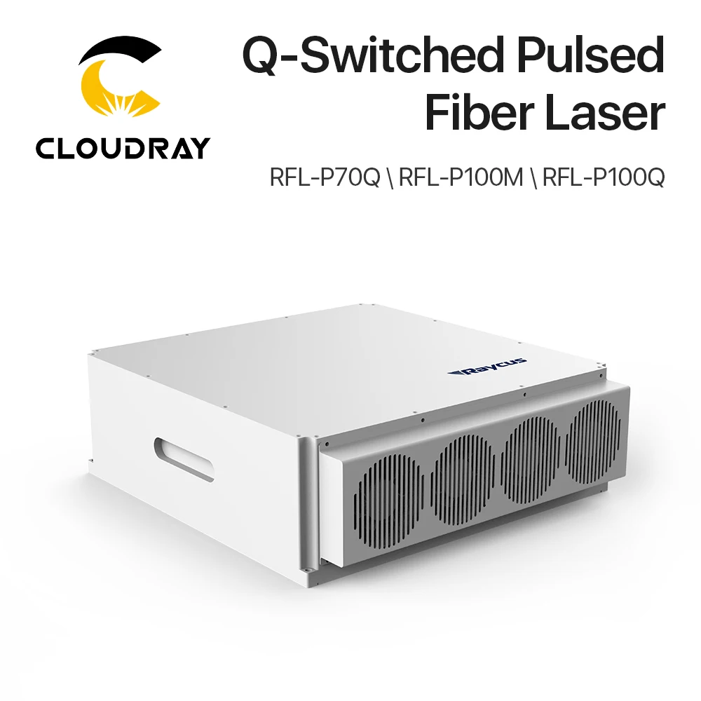 Cloudray Original Raycus Q-Switched Pulsed Laser Source 70W 100W Gold Siver Metal Color Marking Laser 1064nm for Marking Part