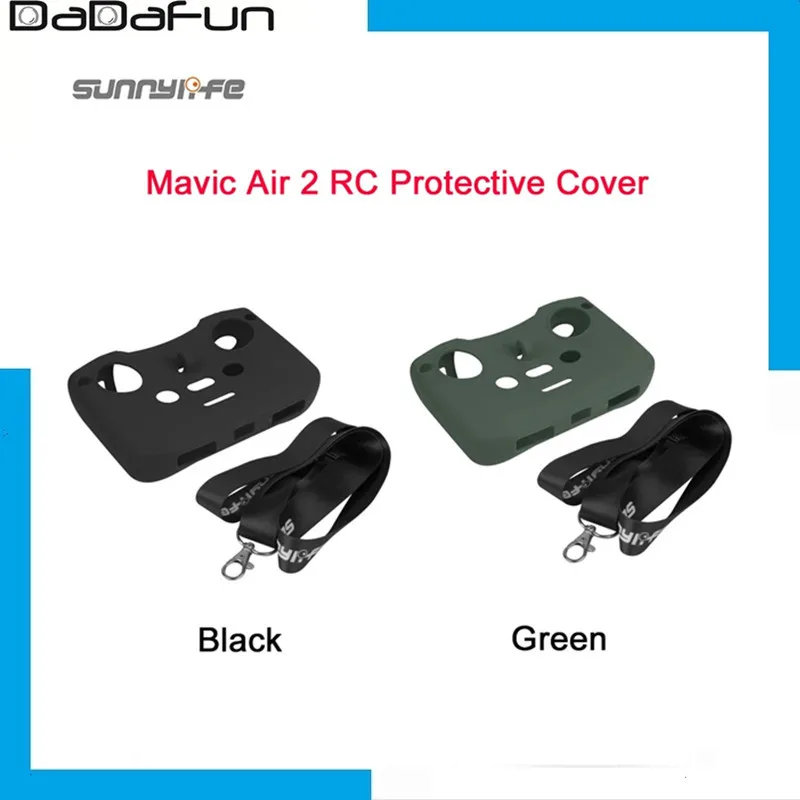Sunnylife MINI 2 Silicone Case with Strap Remote Controller Scratchproof Protector Cover for Mavic Air 2/Mini 2 Accessories