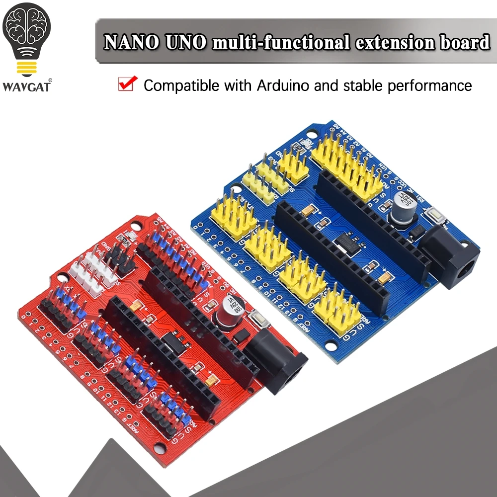 Wielofunkcyjna karta rozszerzenia NANO i UNO płytka edukacyjna ATMEGA328 dla arduino nano 3.0 WAVGAT